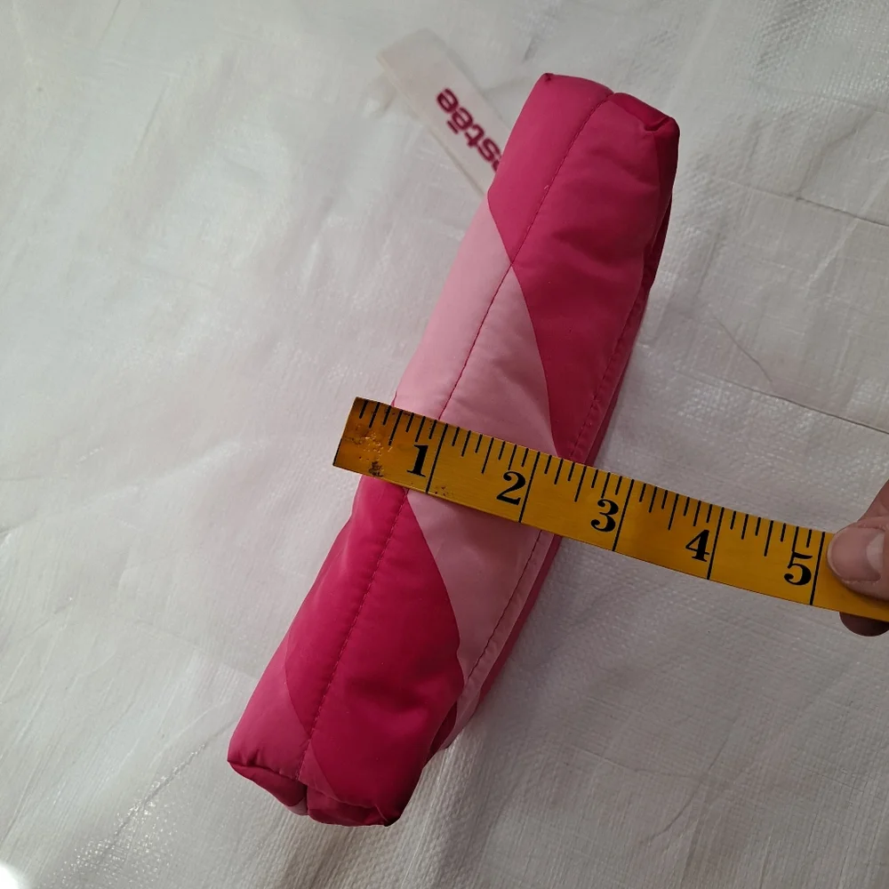 Estee Lauder Pink Puffy Padded Zippered Cosmetic Bag